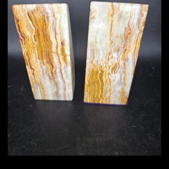 Vintage‎ alabaster/onyx bookends - Picture 3 of 6